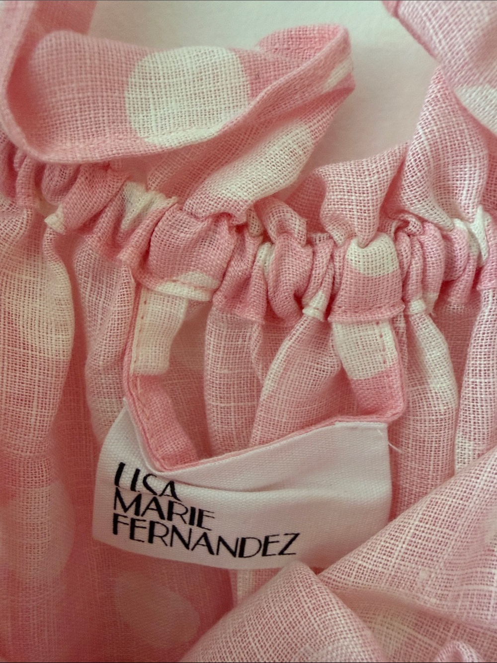Lisa Marie Fernandez Pink Polka Dot Sundress - Picture 6 of 9